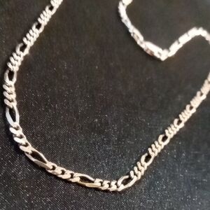 Sterling silver 925 .18 inch figero sterling italy Chain 4mm Necklace.